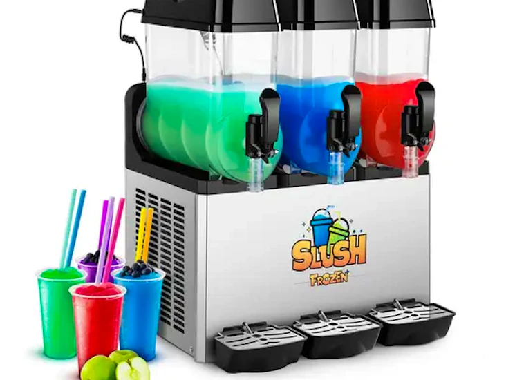 Slushmaskin med 3 behållare