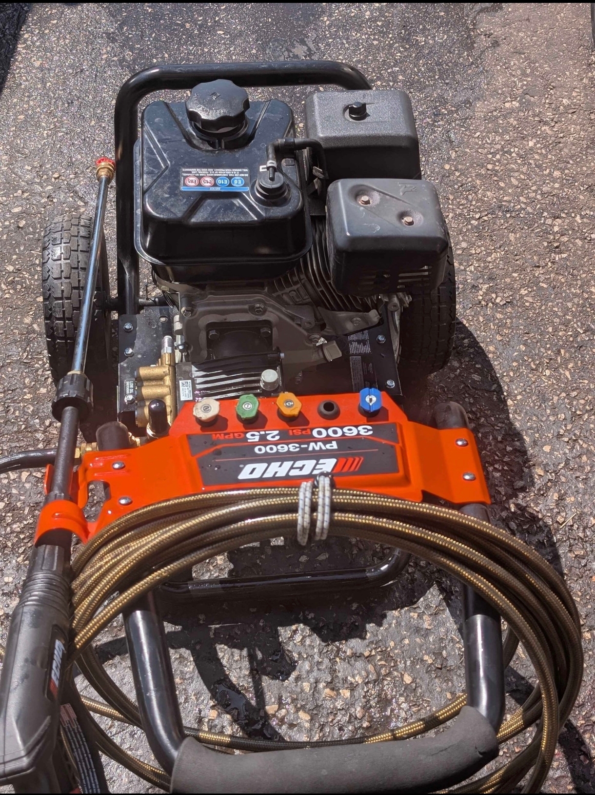 `echo 3500 psi pro pressure washer + surface cleaner - contractor grade`