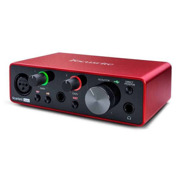 Focusrite scarlett solo 3rd gen usb audio interface red