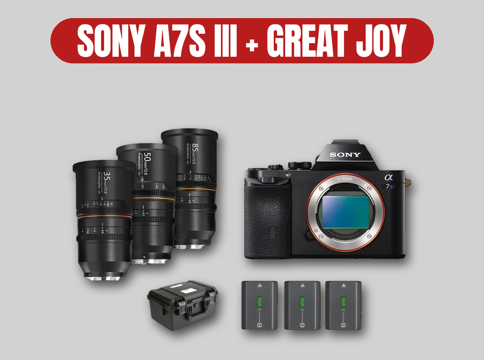 Sony a7s iii | great joy anamorphic cine lens kit | 35mm, 50mm, 85mm t2.9