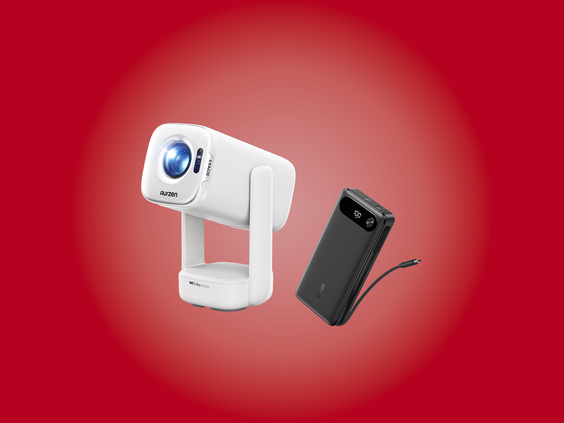 Aurzen d1 air portable projector, built-in netflix app,  can be powered by usb c