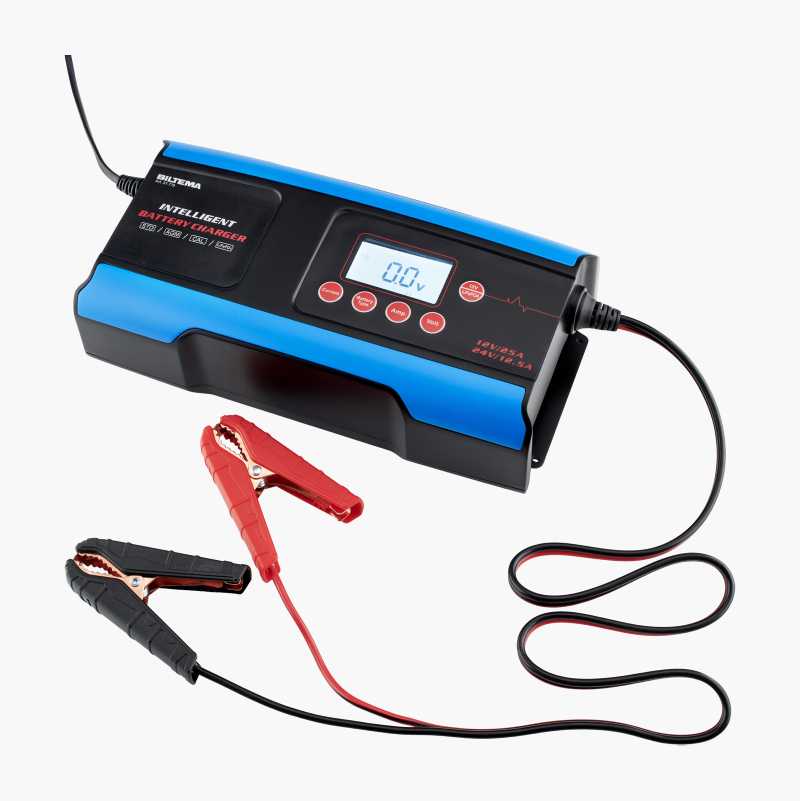 Batterilader 12/24 v, 25 a. agm-, gel-, wet- og lifepo4-batteri