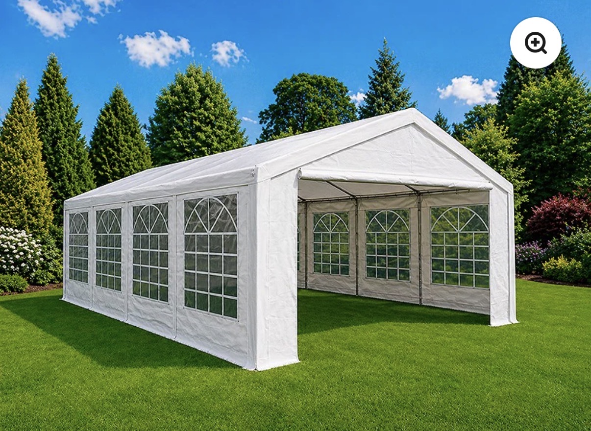 Partytält basic 5x8m pe 500, vit