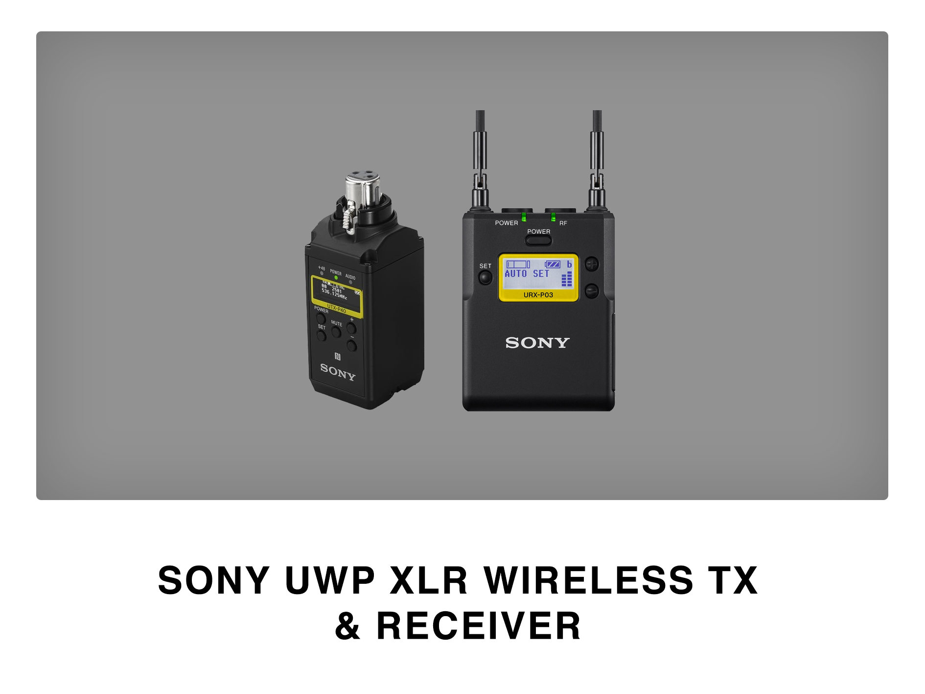 Sony uwp-d wireless xlr plug-on transmitter + receiver
