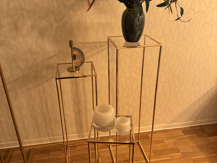 3 st dekorationsset piedestaler