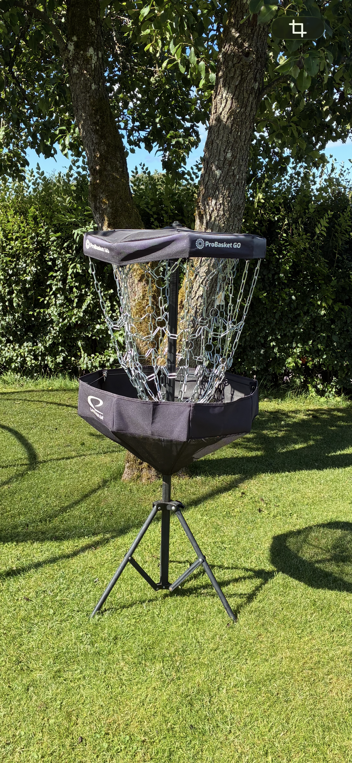 Latitude 64 probasket go discgolfkorg (hopfällbar) + 4 putt discar 