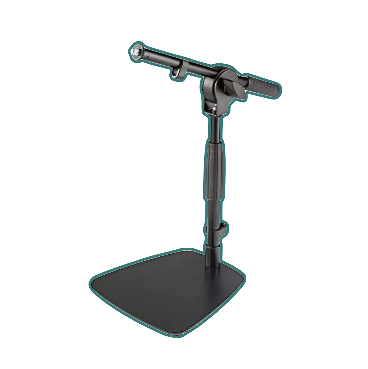 Short table microphone stand with boom for mic podcast (k&m 25995)