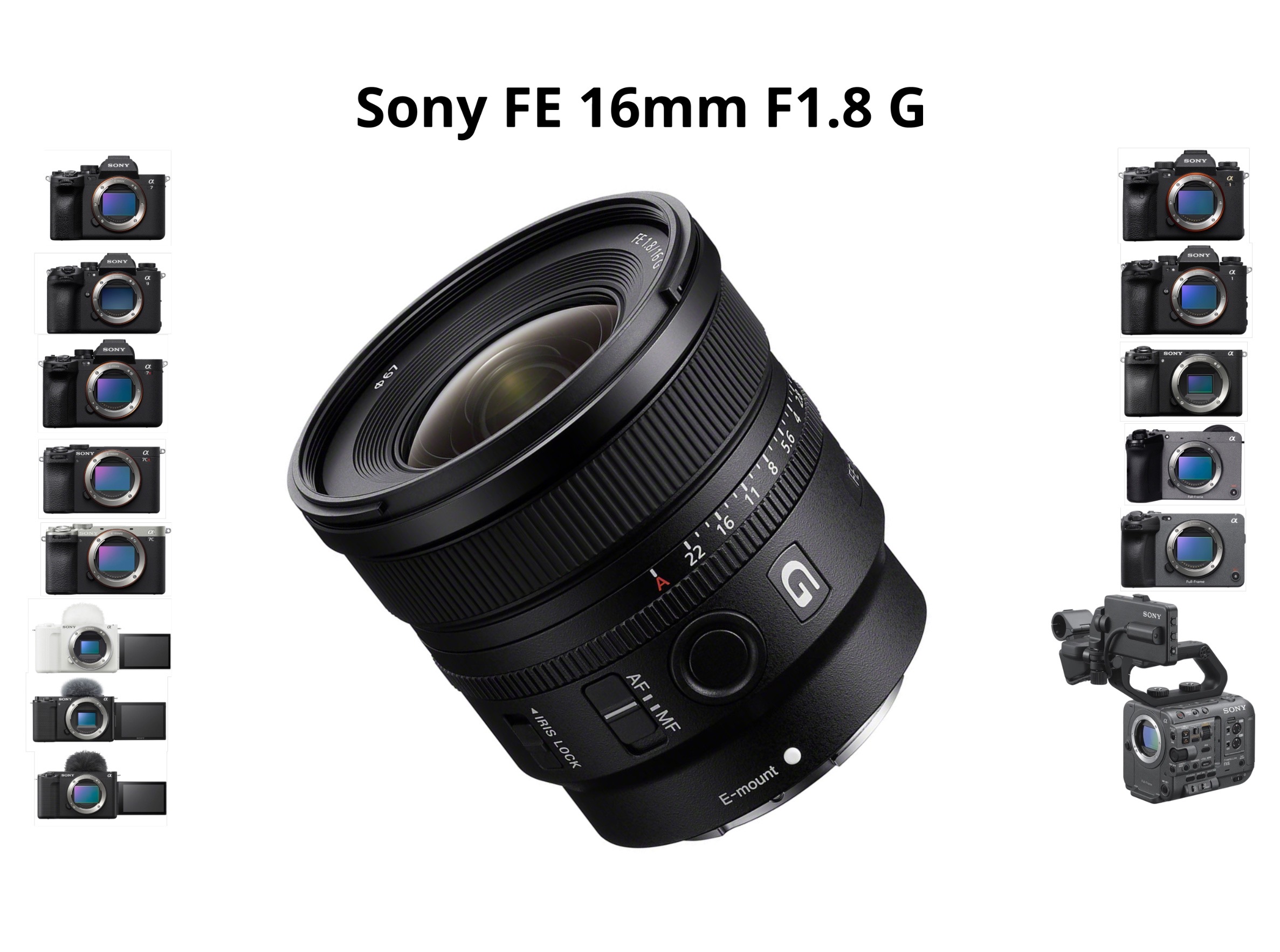 Sony 16mm f1.8 gm - sony fe 