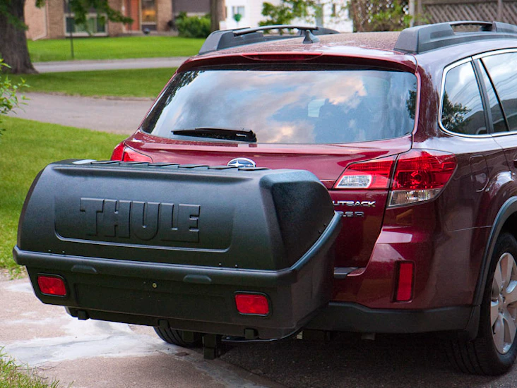 Rental: thule transporter rear cargo box for rent hitch cargo carrier travel camping roadtrips