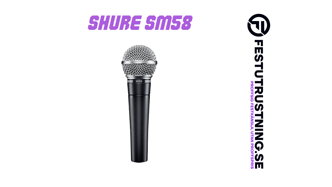 Shure sm58 – mikrofon med stativ och xlr-kabel