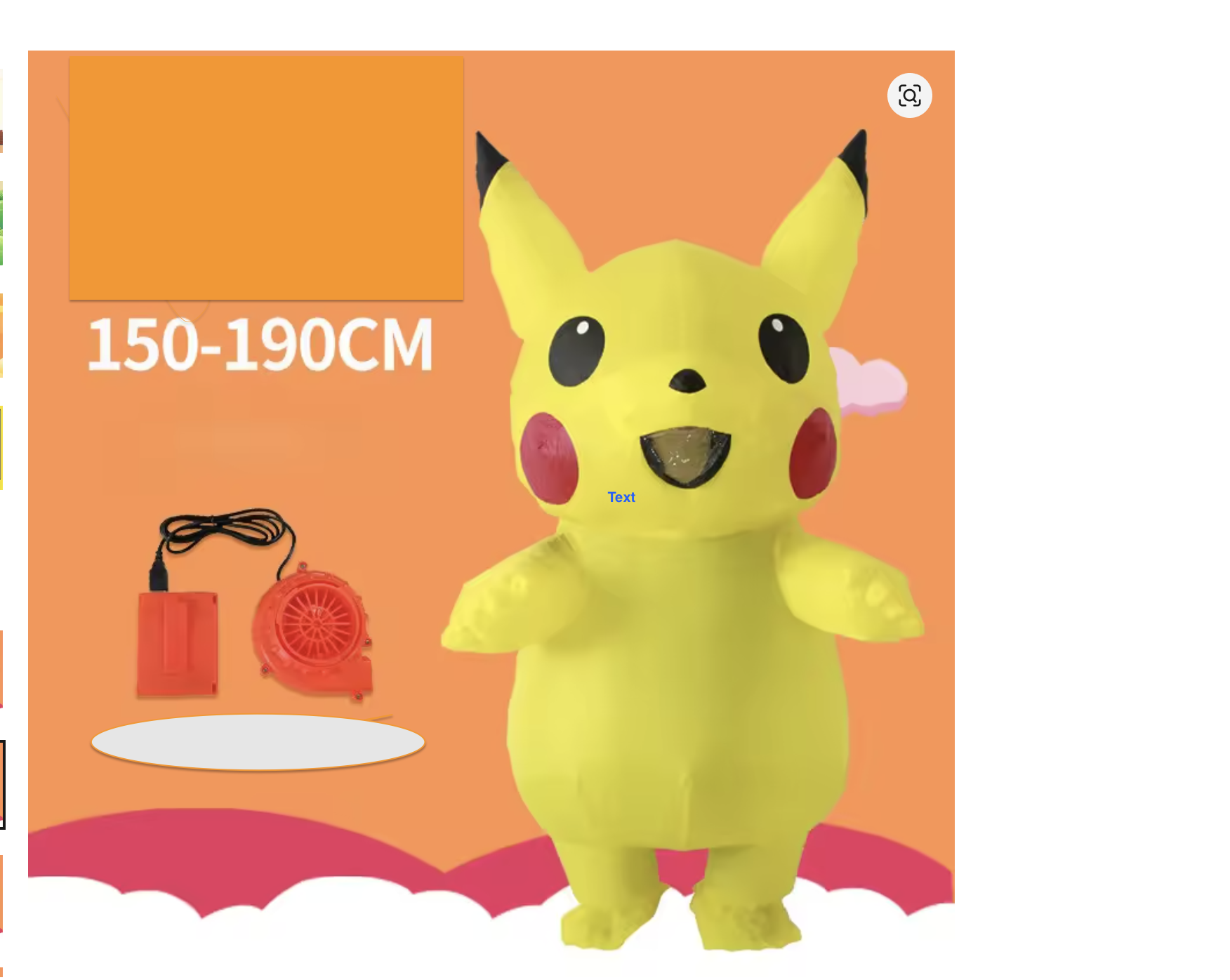Pokemon uppblåsbar dräkt maskeraddräkt kalas