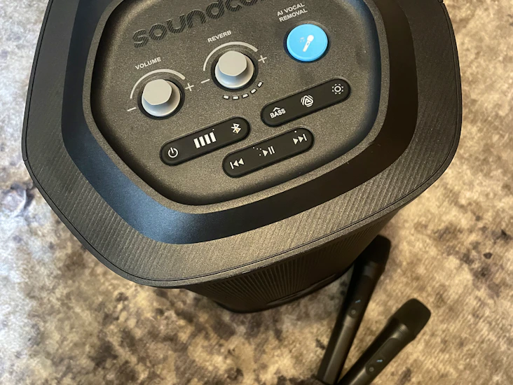 Leie av karaokehøyttaler med to trådløse mikrofoner 🎤🎶