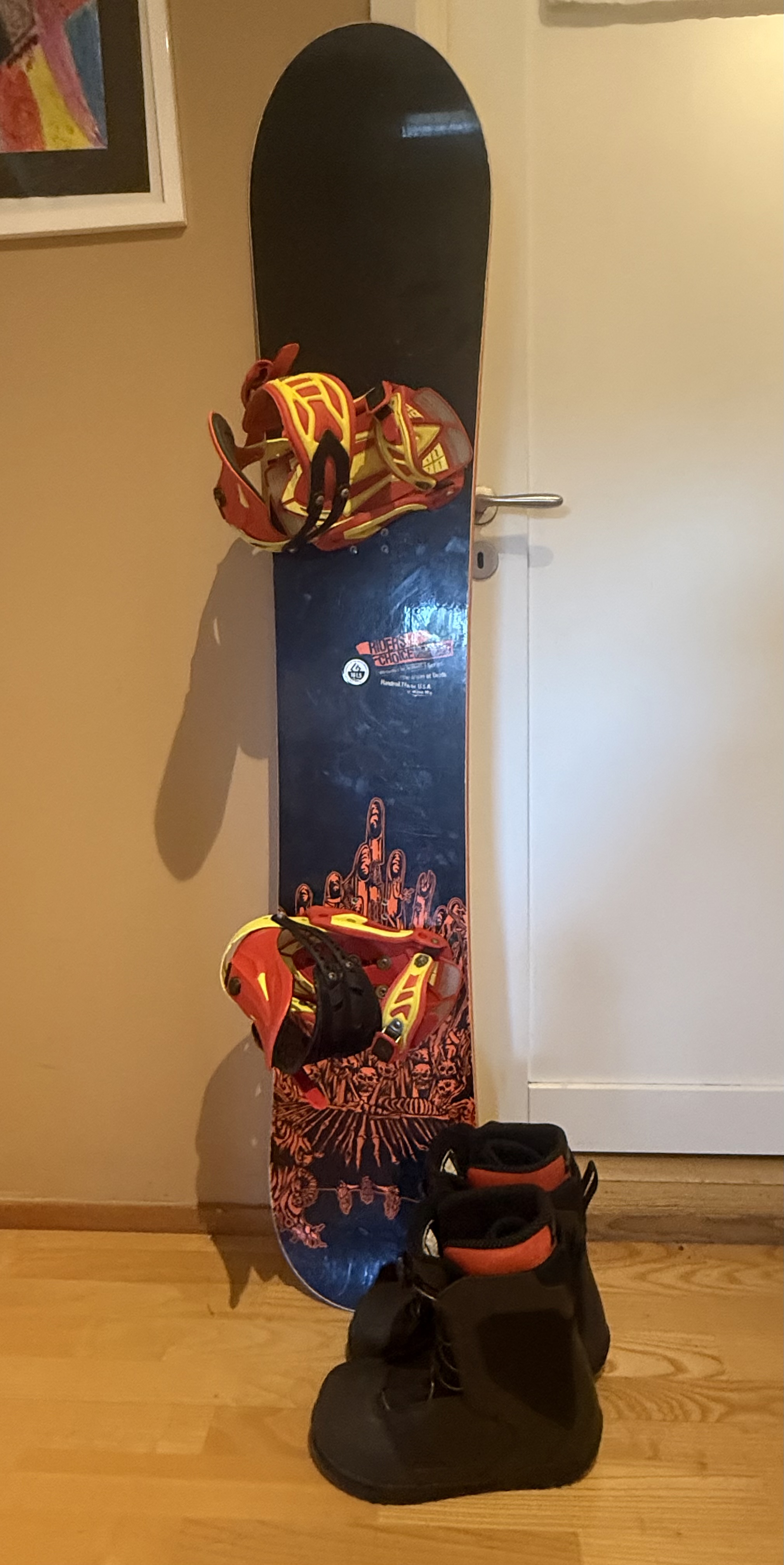 Snowboardpakke 161.5 cm med støvler str. 46