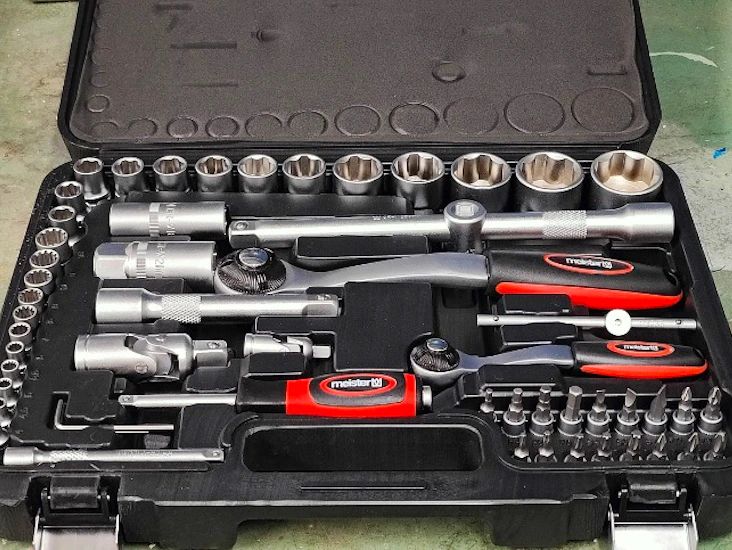 Hylsnyckelsats meister 1/4"+1/2" 56-delars