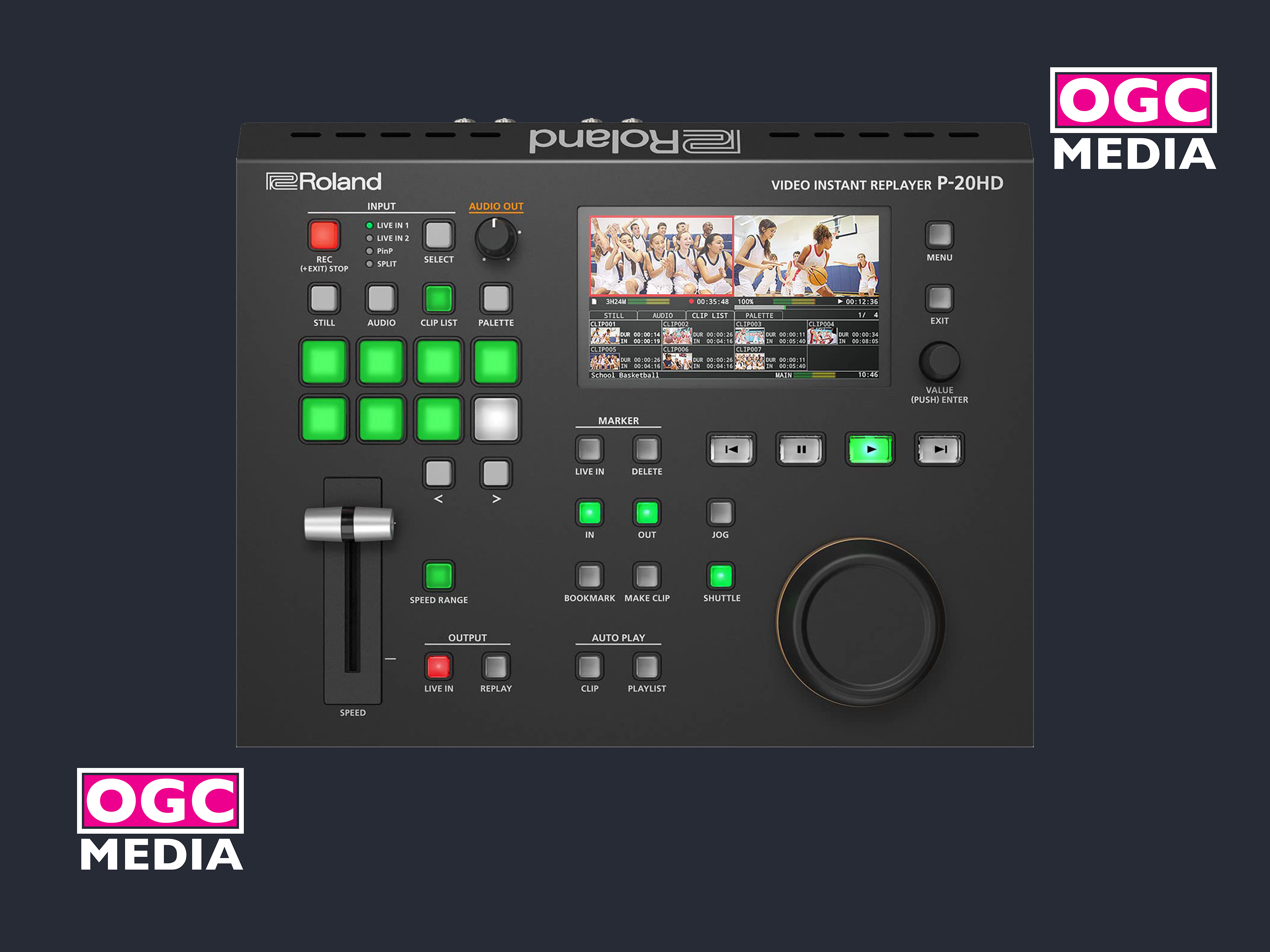 Roland p-20hd video instant live replay slow motion evs