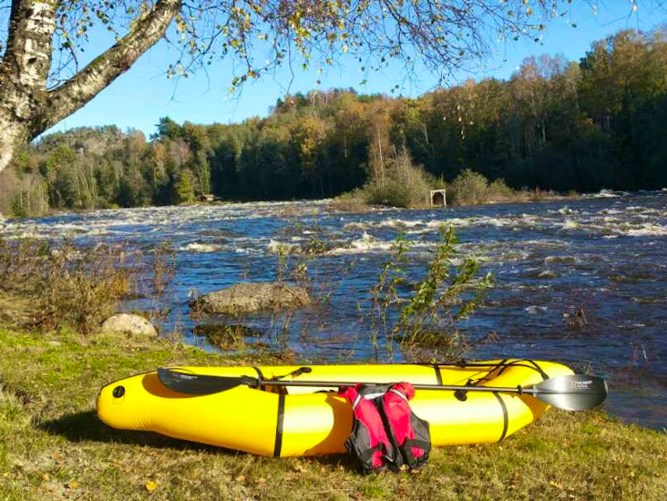 Packraft komplett med alt utstyr til utleie