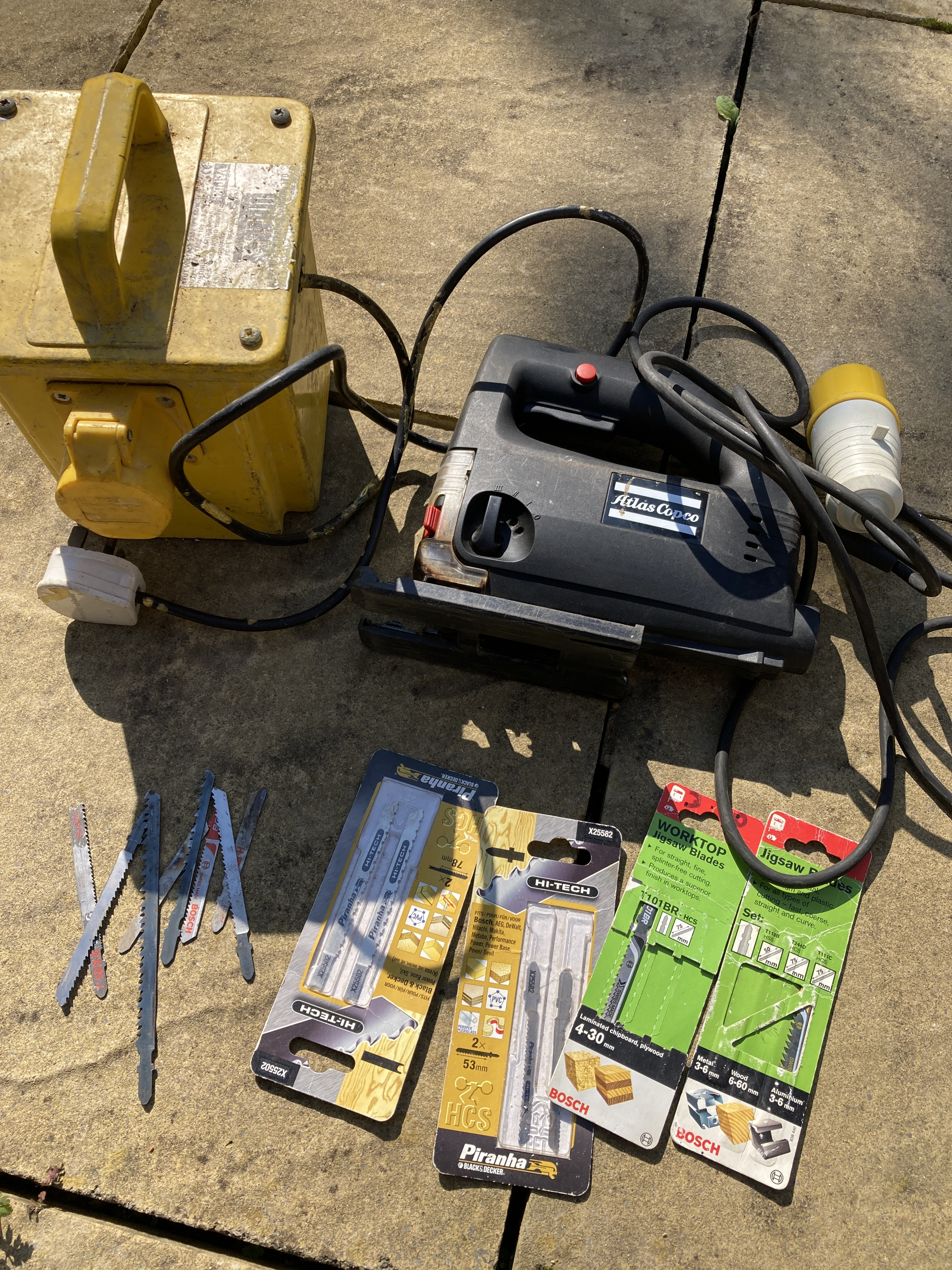 Atlas copco professional jigsaw 110v with transformer 