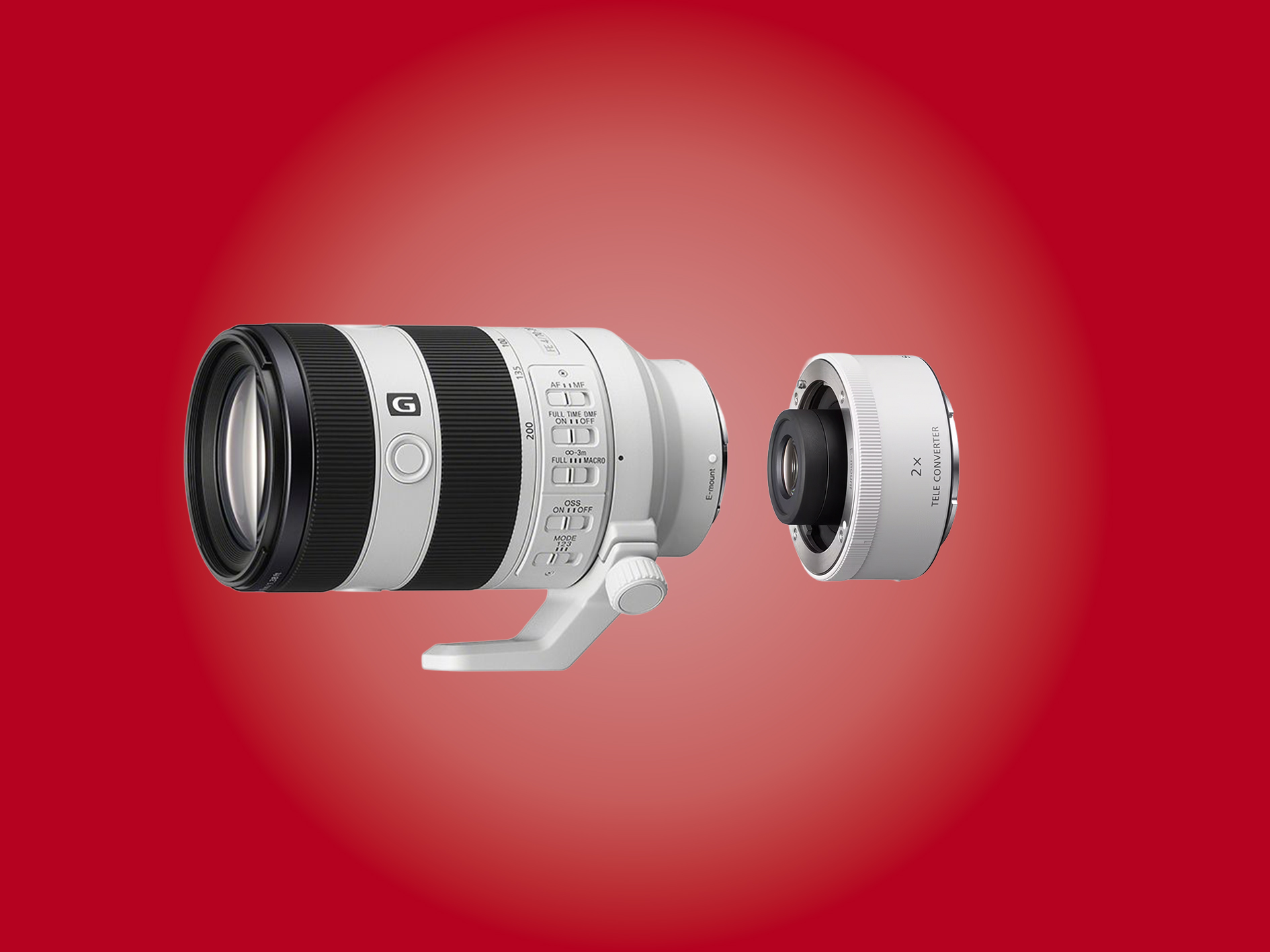 Sony fe 70-200mm f4 macro g oss ii lens + 2x tele converter