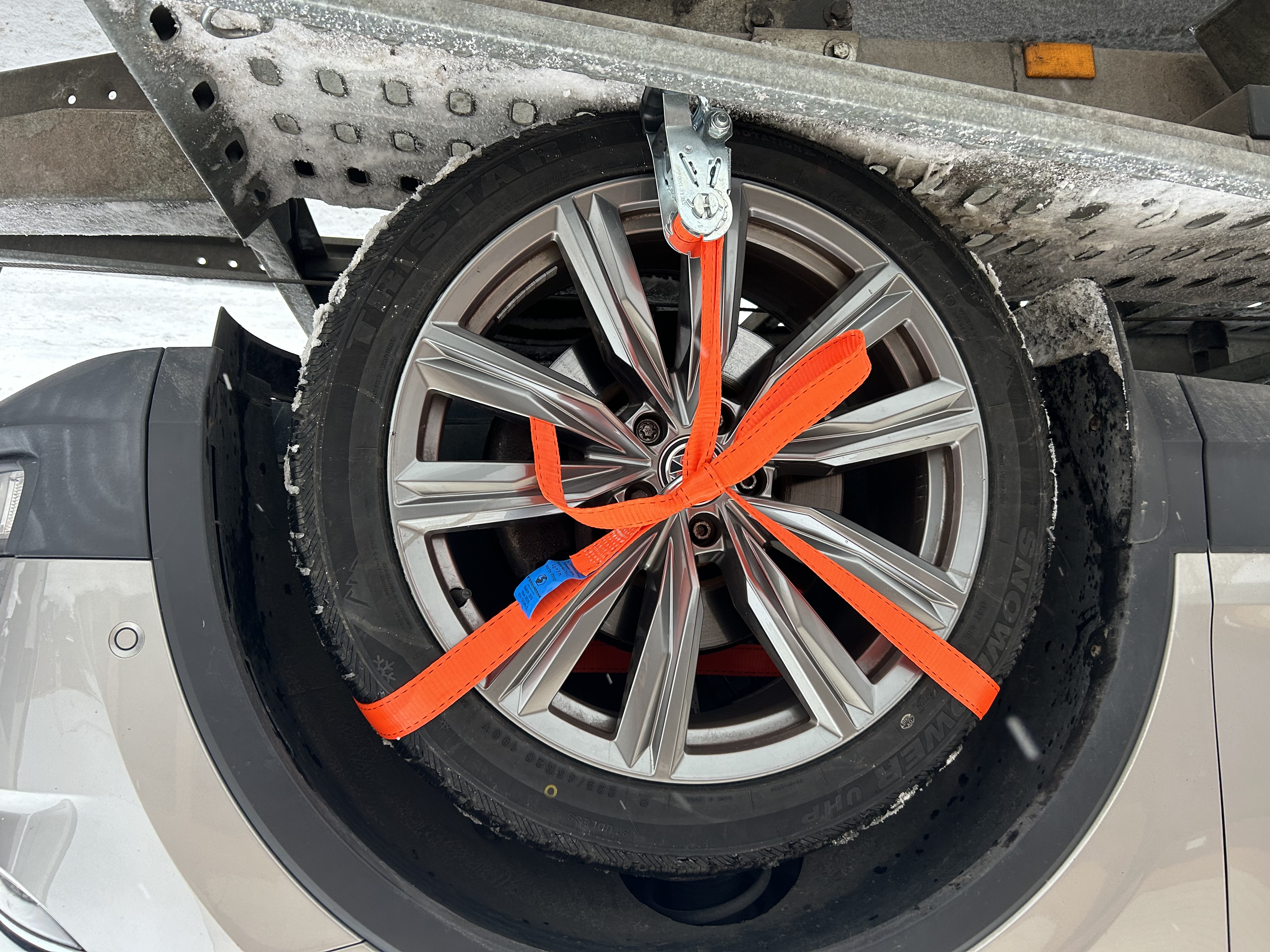 Spännband för hjulsurrning för biltransport 3m