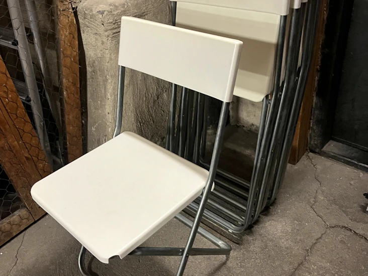 Klappstolar 6 st - vita