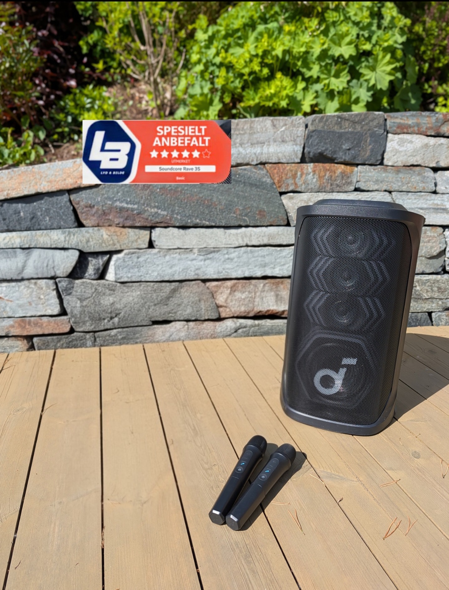 Soundcore rave 3s med 2 mikrofoner 