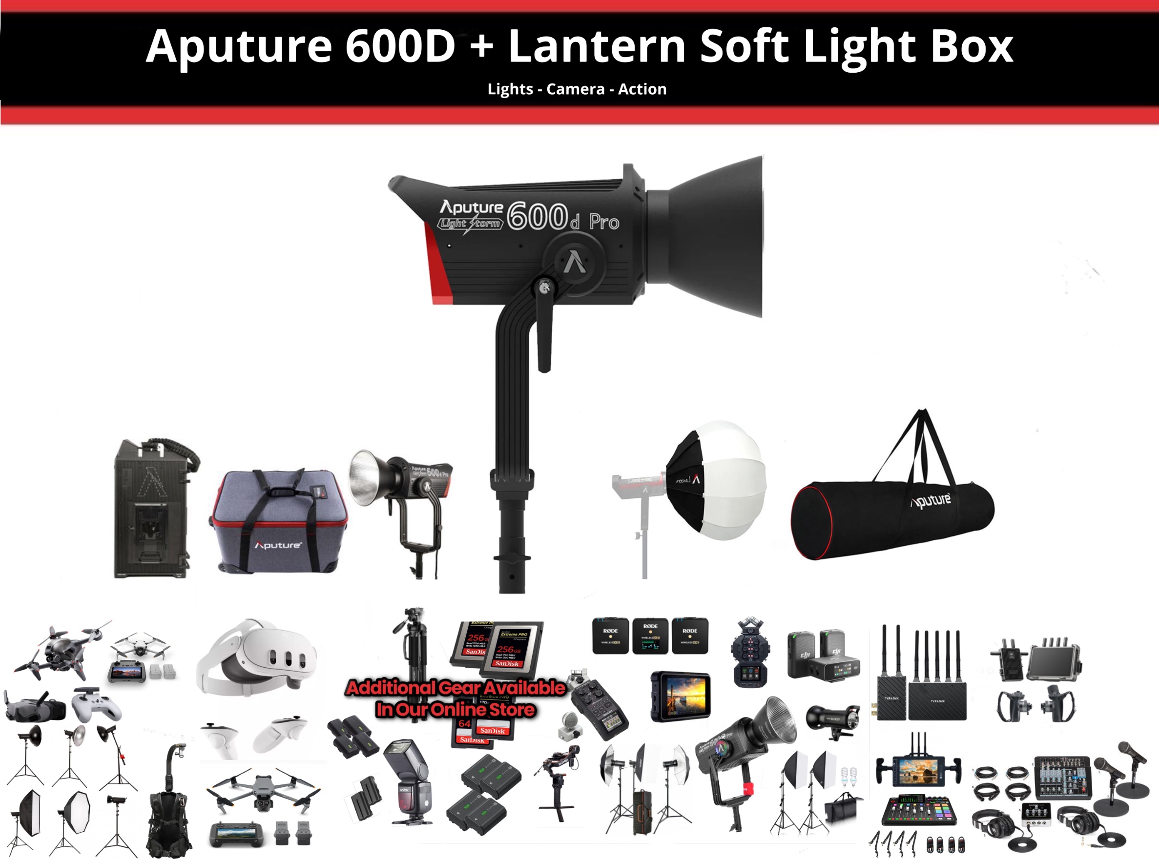 Aputure 600d + lantern softbox
