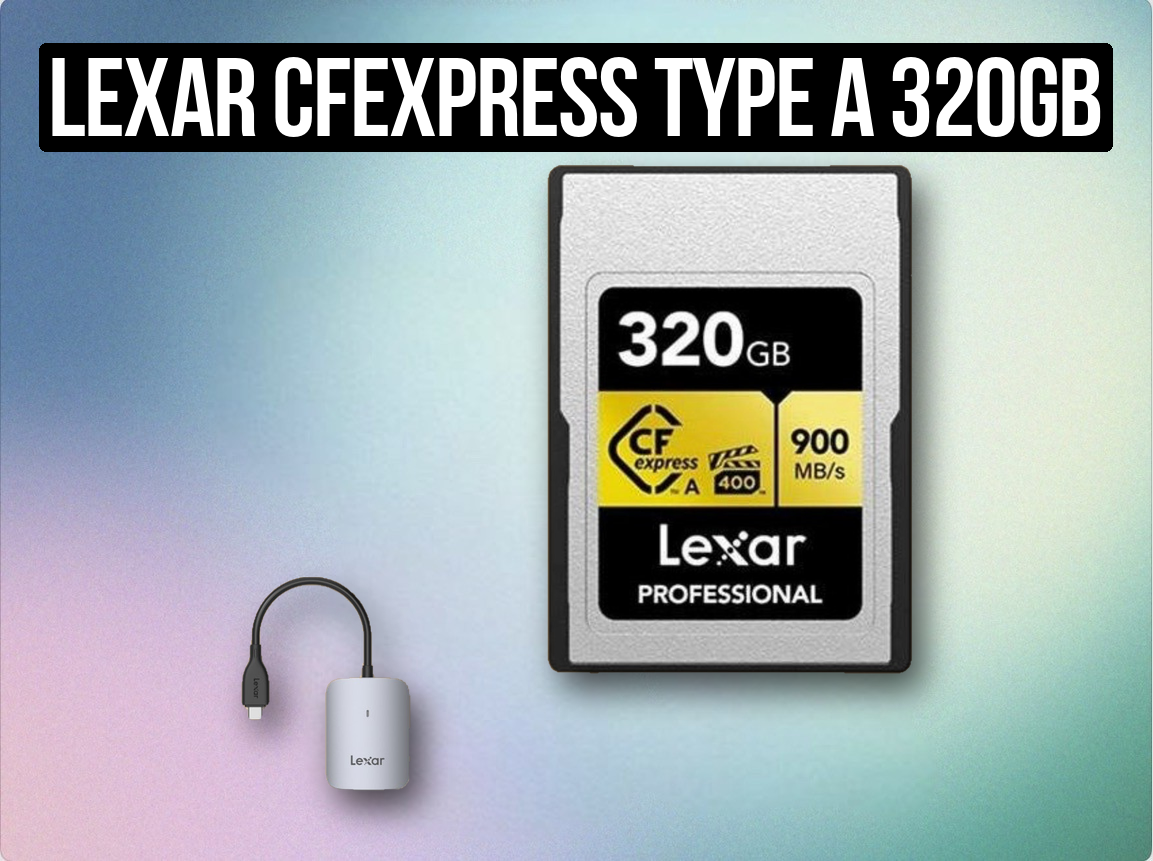 Lexar cfexpress type a 320gb memory card + card reader | high-speed cfexpress-a 900mb/s storage for sony fx3 / fx6 / a7siii / a1 (like sony tough cfexpress a) 