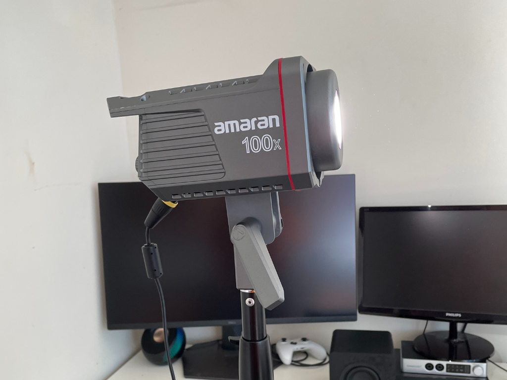 Amaran 100x with soft box and stand