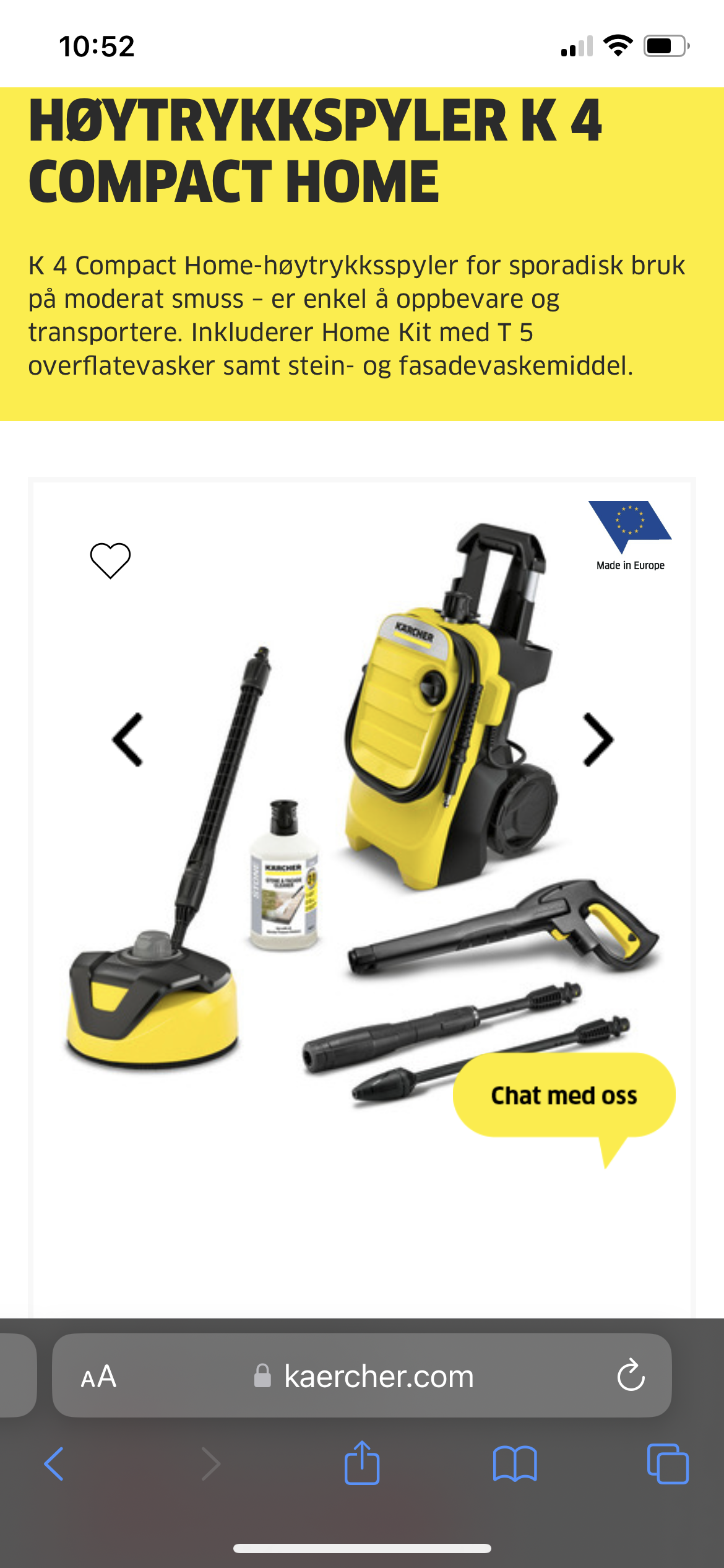 Kärcher høytrykksspyler kompakt 