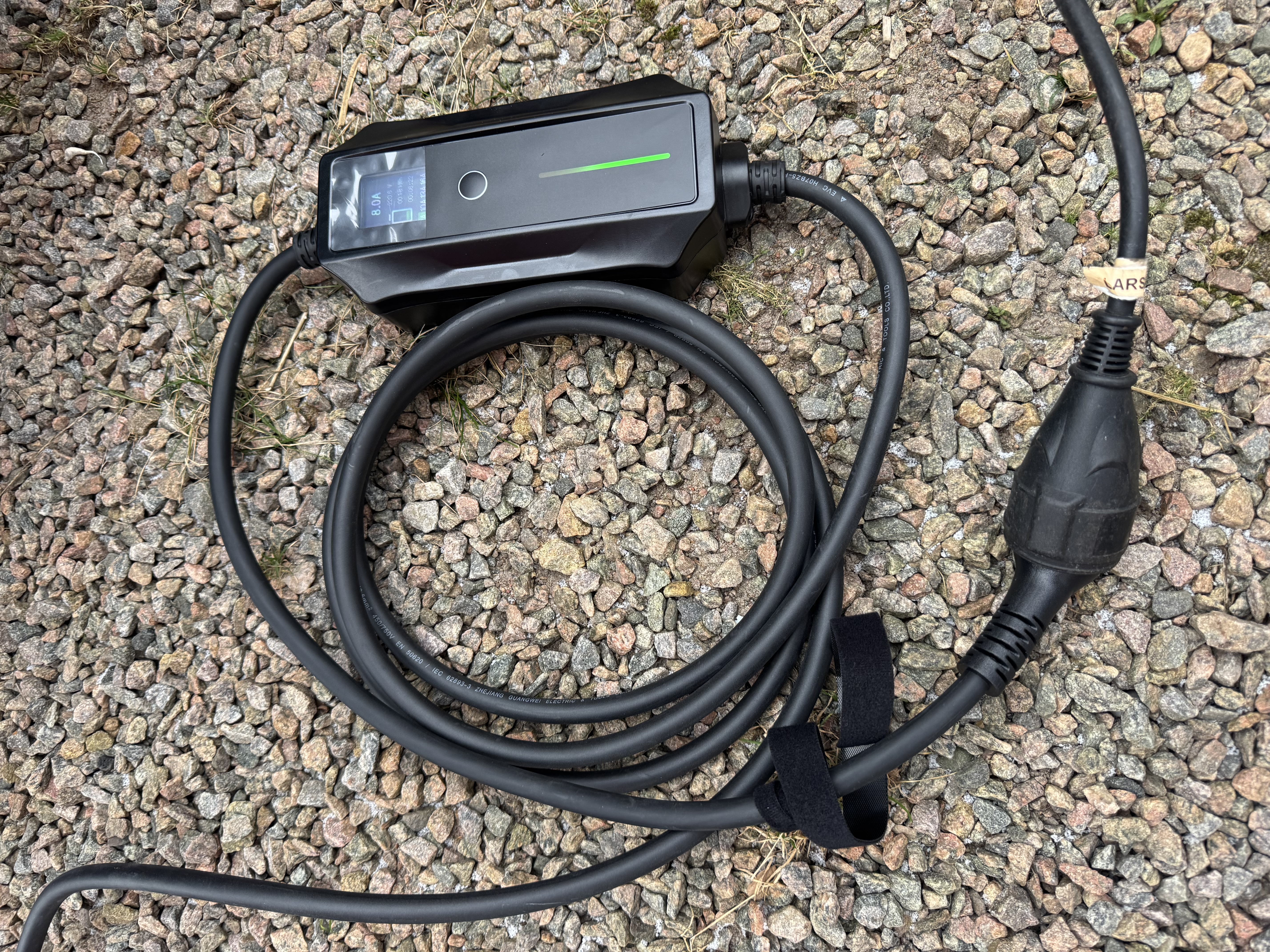 Portabel 1-fas laddare elbil typ2