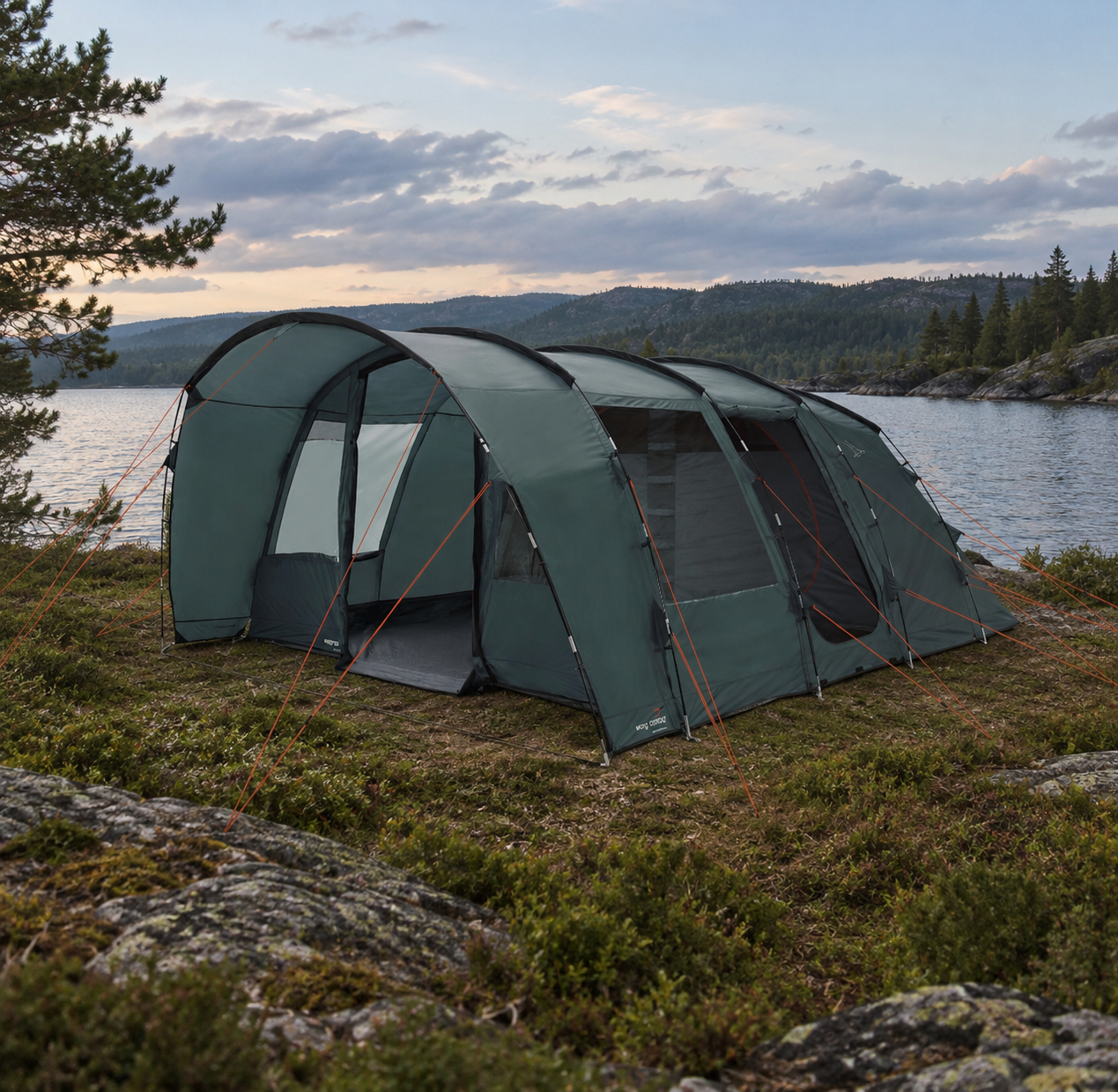 Stort familjetält för camping