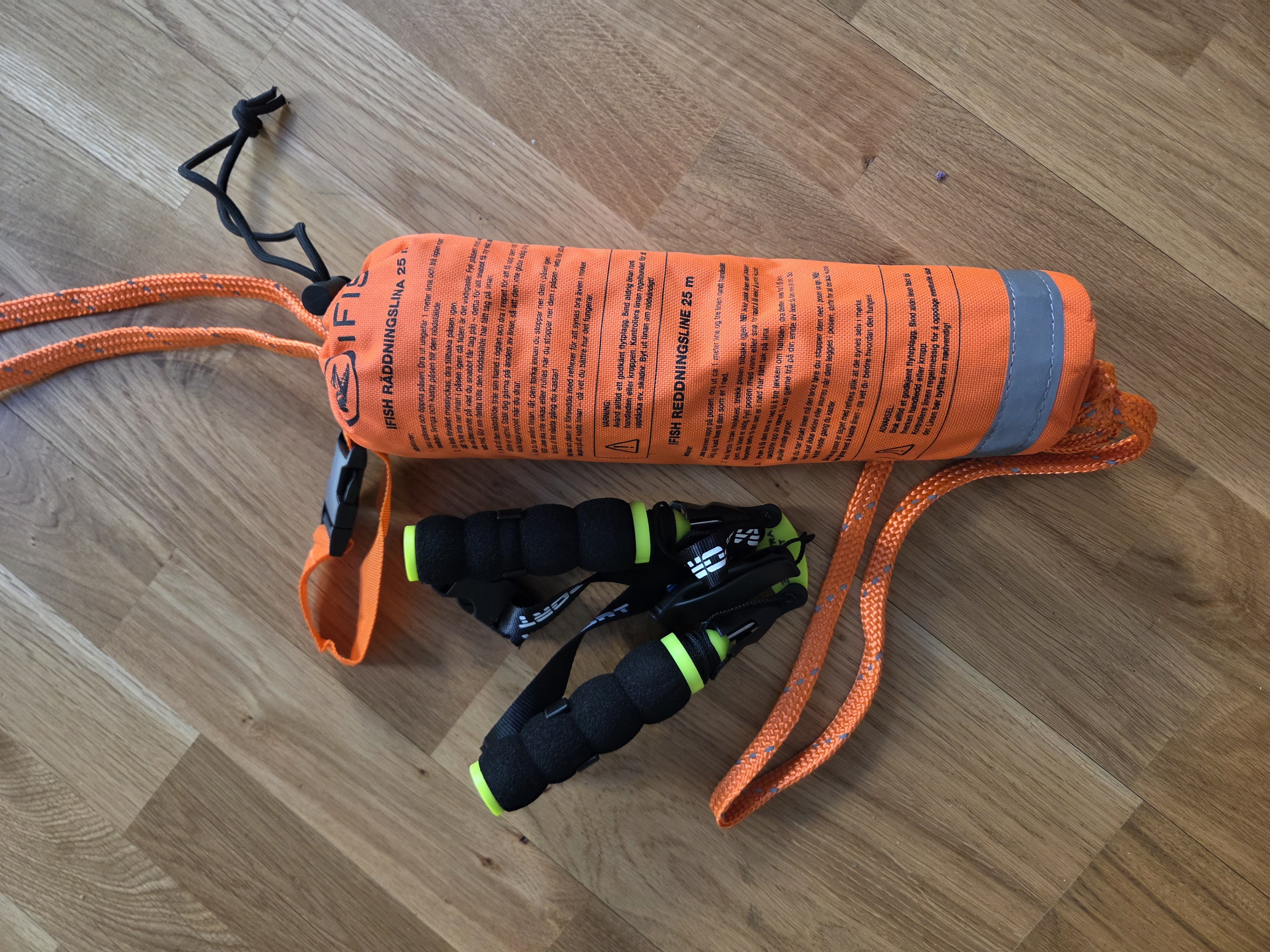 Isbuddar och räddningslina