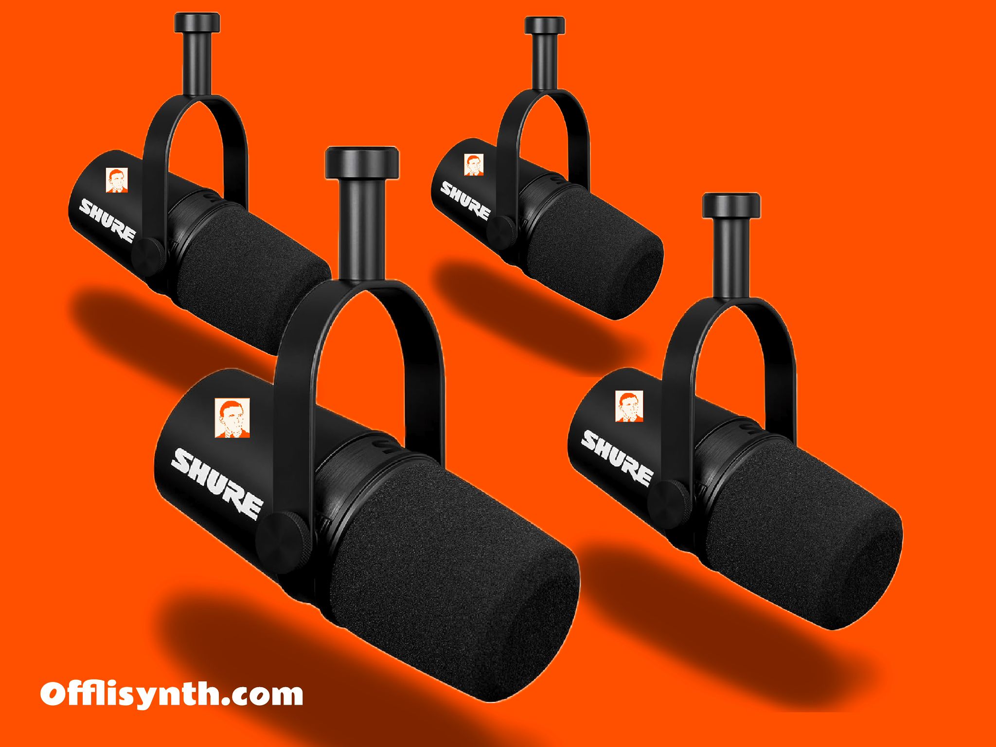 4x shure mv7x bundle at offlisynth