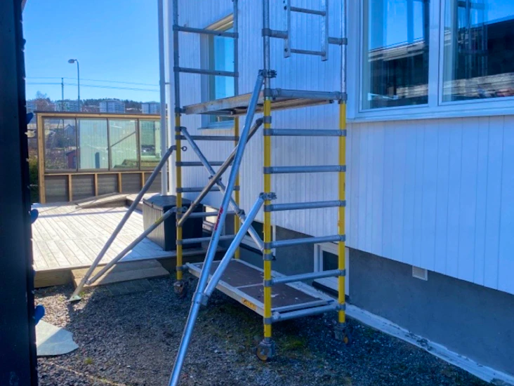 Enkel zip-up bygg/målarställning