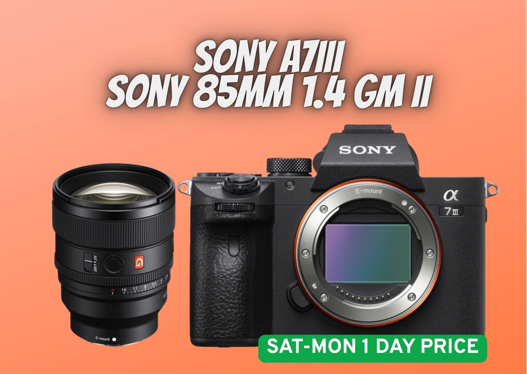 Sony a7iii 3 + 85mm f1.4 gm ii master lens - sony a73