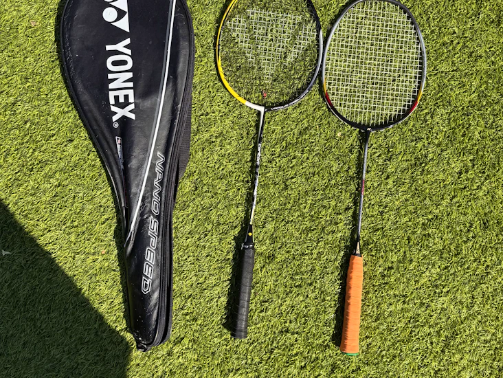 Badminton rackets (pair) + shuttlecocks – perfect for casual games