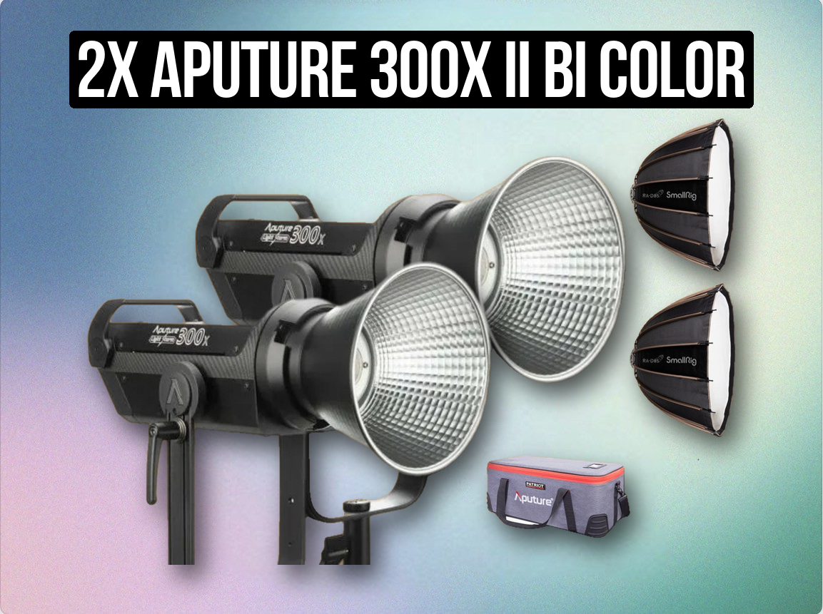 2x aputure 300x ii bi color lights led aputure 300d 2 