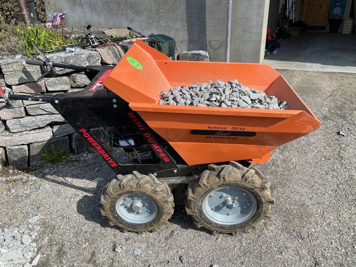 Minidumper 4-hjulsdrift 300 kg
