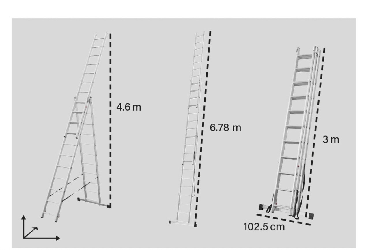 Kombinationsstege 3x11 steg 6,78 m