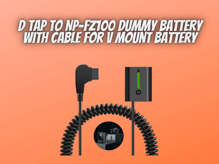 D tap to np-fz100 dummy battery with cable for v mount battery