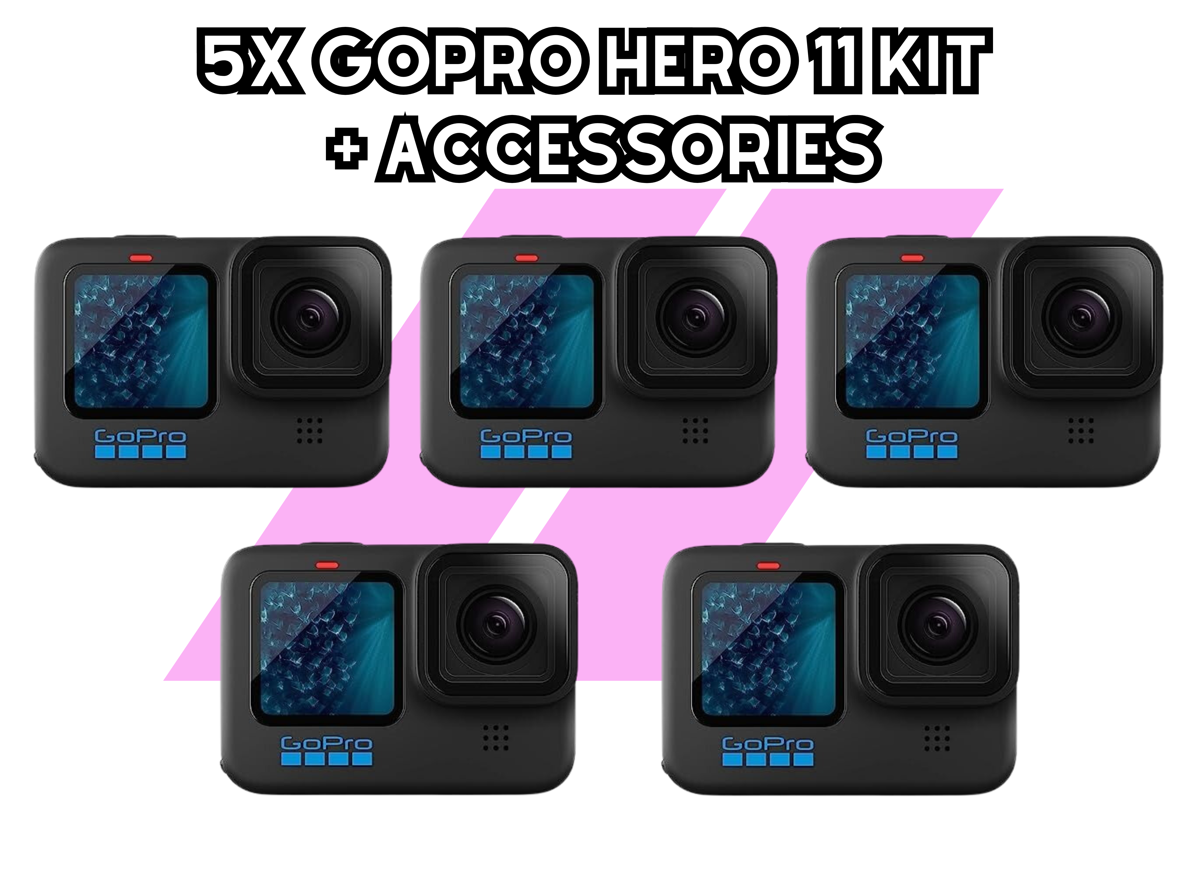 5x gopro hero 11 kit + accessories