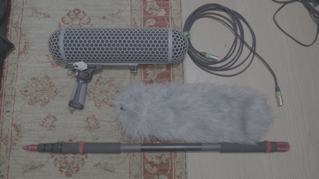 Sennheiser me 66, boompole, blimp & xlr
