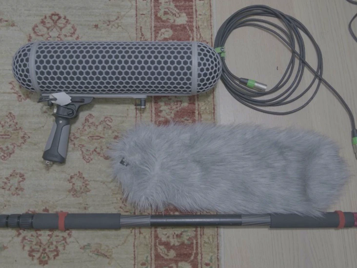 Sennheiser me 66, boompole, blimp & xlr