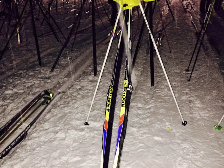 Längskidor med stavar