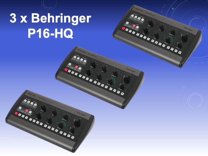 Behringer p16-hq (three units)