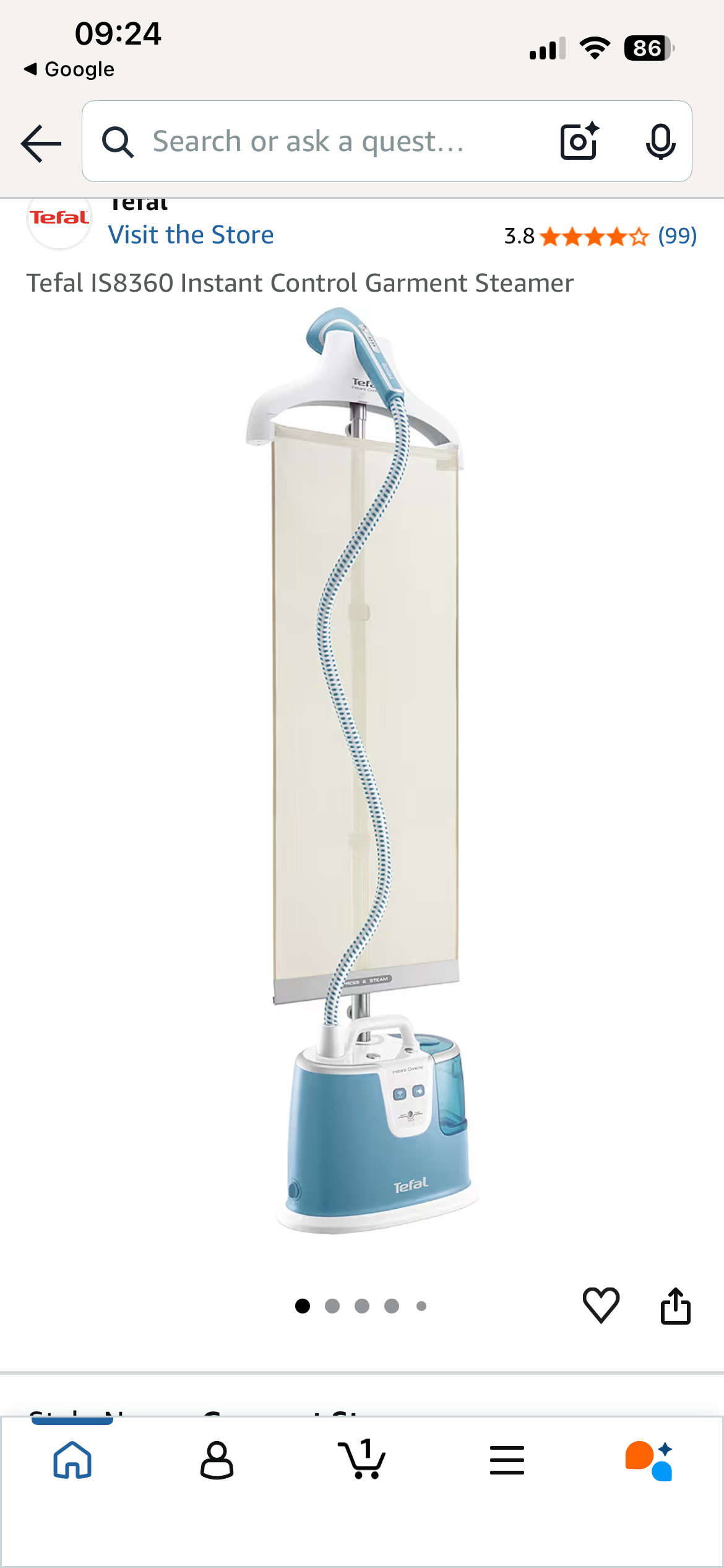 Clothes steamer stand