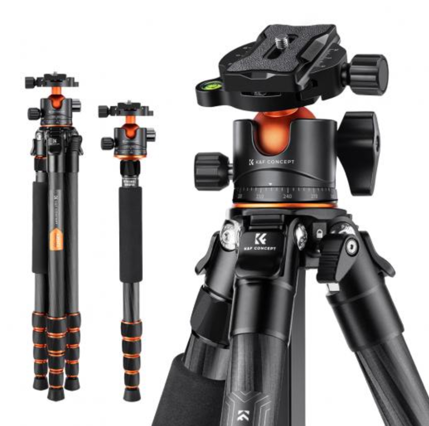 62"/1.6m professional carbon fiber tripod 15kg