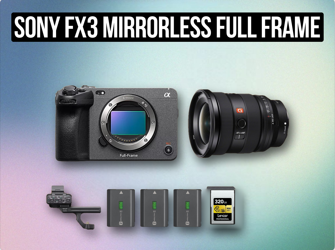 Sony fx3 mirrorless full frame camera + 16-35mm gm gmaster f2.8 g-master zoom wide lens set