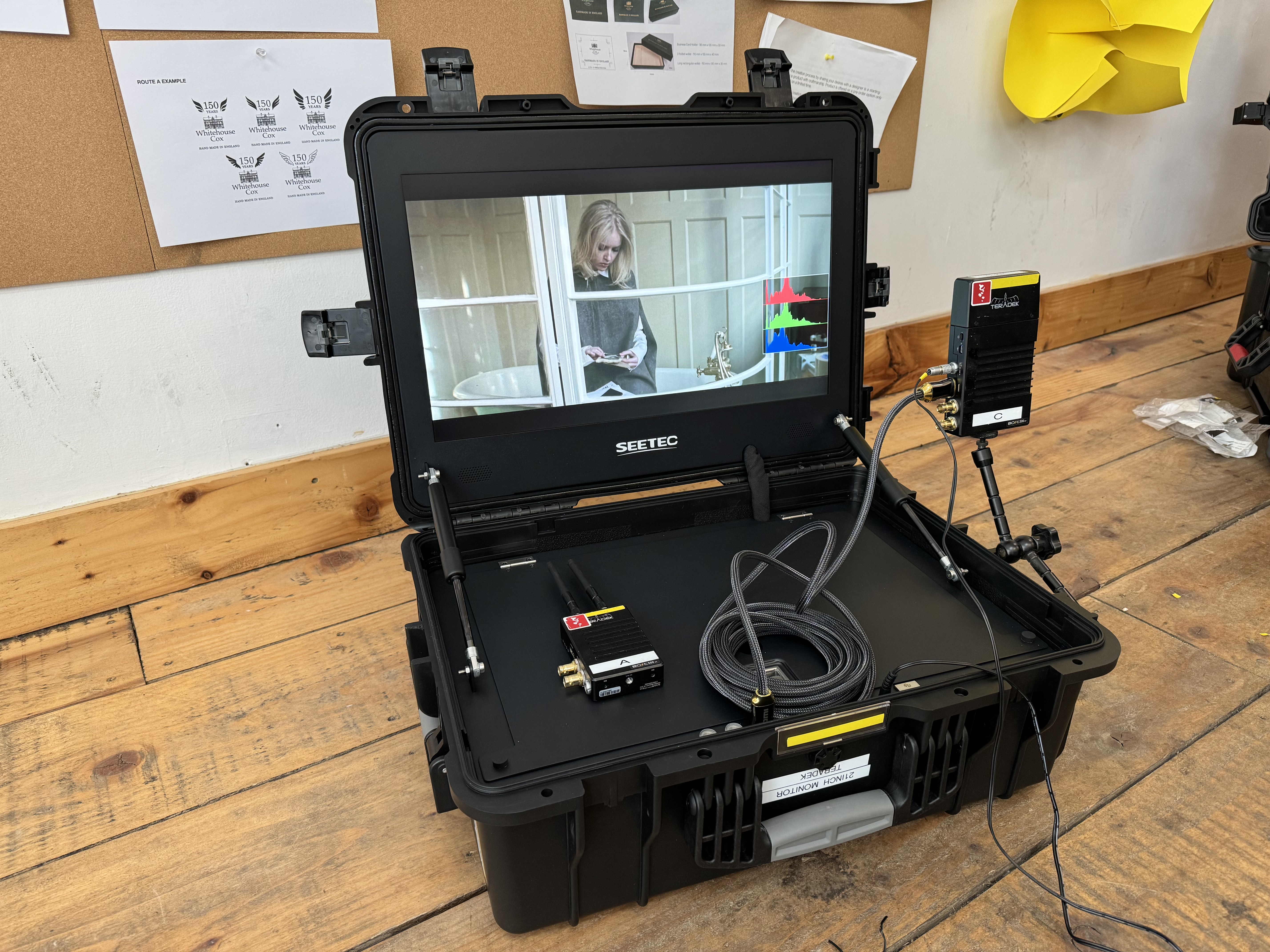 21" 21 inch director monitor + teradek 500 bolt sdi hdmi "plug and play" kit