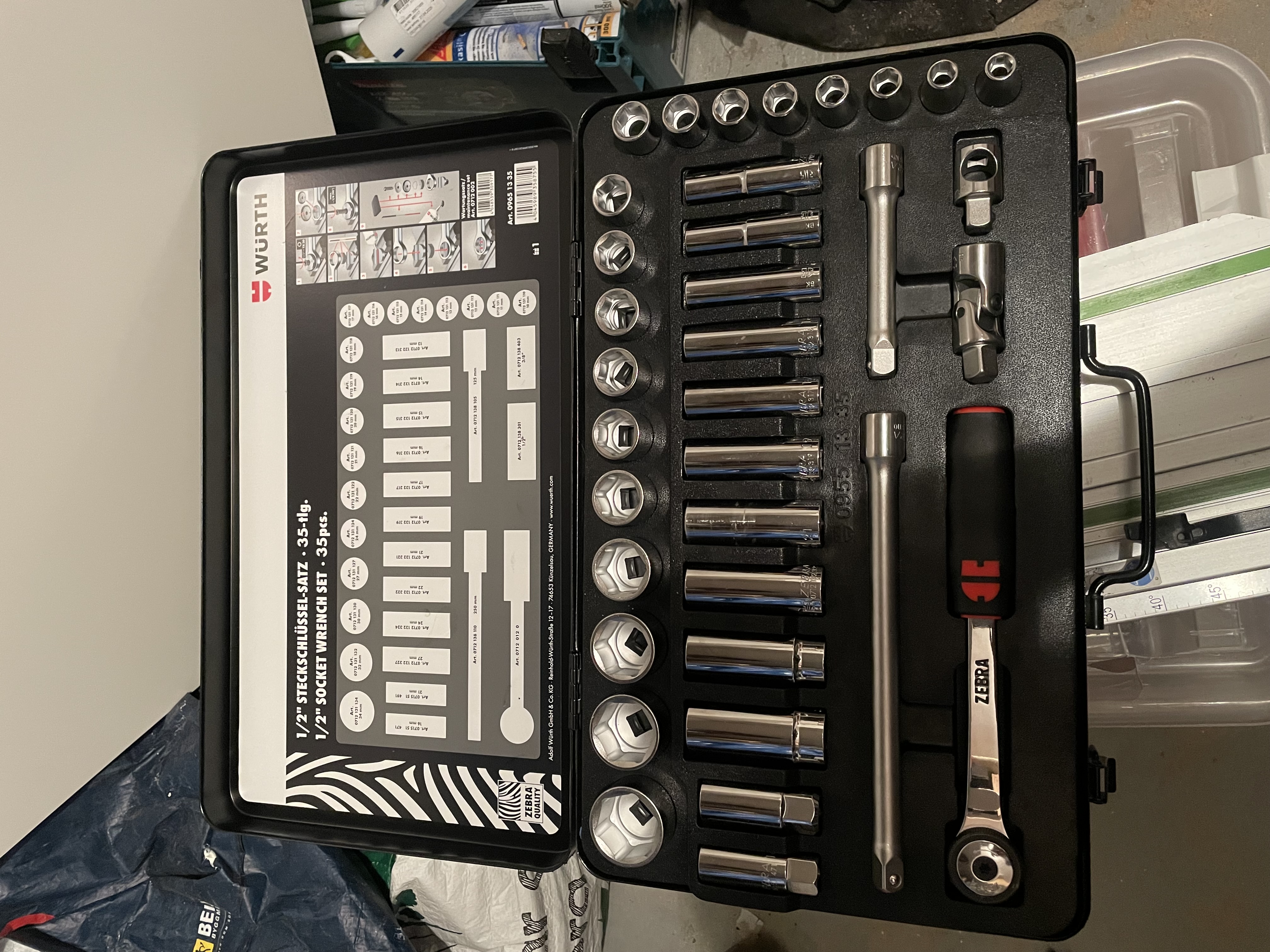 Komplett hylsnyckelsats från würth 